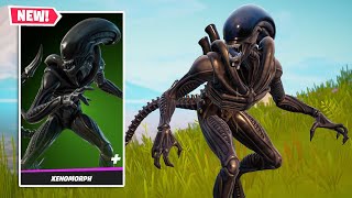 NEW XENOMORPH ALIEN Skin Gameplay in Fortnite [upl. by Notwal]