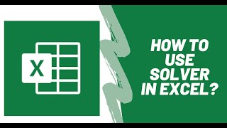 How to use Solver in Excel [upl. by Miquela]