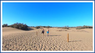 Maspalomas Dunes amp Beach Gran Canaria Walking Tour Spain [upl. by Anglo]