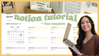 how to use notion 💻💡 notion setup tutorial  free template [upl. by Gnoz]