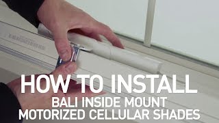 How to Install Bali® Motorized Cellular Shades  Inside Mount [upl. by Llewoh]