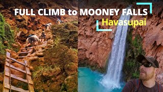 Full CLIMB down to MOONEY FALLS  Havasupai  Grand Canyon [upl. by Callahan]