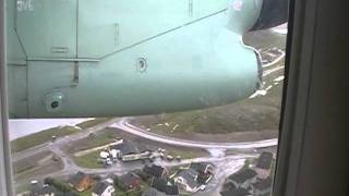 Wideroe turbulent landing in Hammerfest Norway [upl. by Ayatahs]