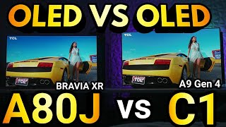 2021 Sony Bravia XR A80J vs LG C1 A9 Gen 4 Oled TV Comparison [upl. by Eido]