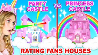 Rating FANS CASTLE Builds In Adopt Me Roblox [upl. by Einttirb]