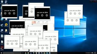 You are an idiot Joke Virus Windows 10 7 8 compatible [upl. by Rodolph217]