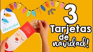 3 Tarjetas NAVIDEÑAS fáciles 🎄 Especial de Navidad✨ [upl. by Cathe]