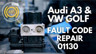 ABS Light On Audi A3 And VW Golf – Caused By Fault Code 01130 [upl. by Arodal]