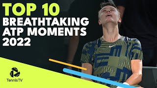 Top 10 BREATHTAKING Tennis Moments in 2022 [upl. by Oilejor229]