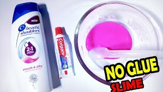 No GLUE  2018 How to make Shampoo and Toothpaste Slime [upl. by Edalb206]