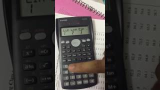 interpolation in casio fx82MS calculator [upl. by Leuqim]