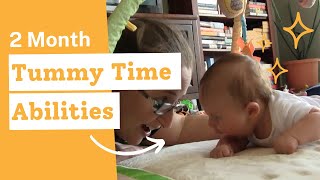 Tummy Time Abilities at 2 Months [upl. by Beauchamp]