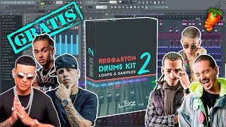 Librería de reggaeton GRATIS 2021 para FL STUDIO 🎧  LIBRERIA REGGAETON DRUMS KIT VOL2 🔊 [upl. by Akedijn]