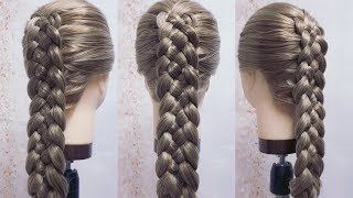 Trenza de 5 Cabos  Técnica Tradicional  How To 5 Strand Braid [upl. by Nolrah134]