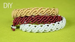 DIY Wavy Macrame Bracelets [upl. by Noiemad]