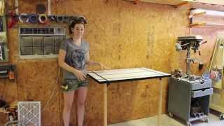 Create a Folding Rockler TTrack Table  April Wilkerson [upl. by Arehs]