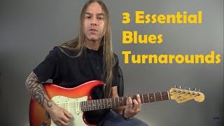 3 Essential Blues Turnarounds  GuitarZoomcom  Steve Stine [upl. by Essenaj108]