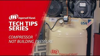 Compressor Not Building Pressure Troubleshooting  Ingersoll Rand Reciprocating Air Compressor [upl. by Luing115]