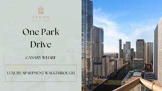 Luxury London Apartment Walkthrough  One Park Drive  Canary Wharf [upl. by Emmott]