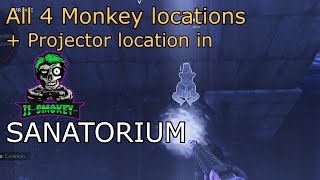 Outbreak Easter Egg Guide All 4 Monkey locations in Sanatorium  Projector location [upl. by Airamanna]