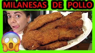 MILANESA DE POLLO RECETA FACIL 😱 SIN HUEVO 🥚 [upl. by Ahsad787]