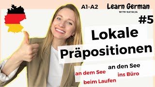 Lokale Präpositionen  Wo Wohin Woher 57 Prepositions in German I Learn German with Natalia [upl. by Kera]