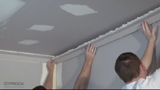 How To Install Plasterboard Part 5 Installing Cornice [upl. by Henleigh]