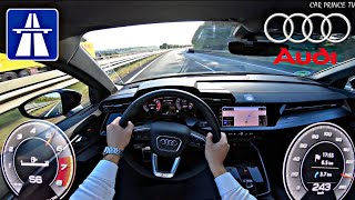 Audi A3 35 TFSI POV TOP SPEED German Autobahn NO LIMIT [upl. by Campagna575]