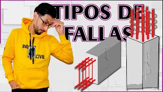 TIPOS DE FALLAS  VIGAS Y COLUMNAS  CONCRETO REFORZADO [upl. by Enelkcaj]