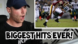 Rugby Player Reacts to The BIGGEST HITS In American Football History [upl. by Nilesoj88]