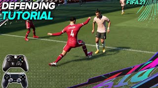 FIFA 21 DEFENDING TUTORIAL  How to defend effectively  BEST Way To TACKLE JOCKEY amp CONTAIN [upl. by Fedak]