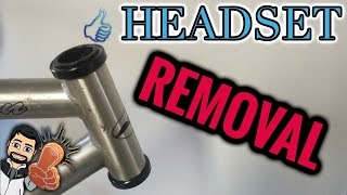 How to Remove Headset From a Bike  Headset Cup Removal [upl. by Ardnasil]