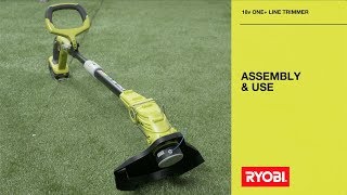 RYOBI 18V ONE Line Trimmer Assembly amp Use [upl. by Westfall]