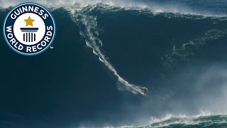 Largest wave surfed  Guinness World Records [upl. by Mehs524]