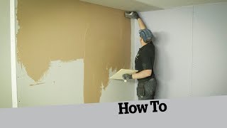 How to skim a plasterboard wall [upl. by Carrillo]