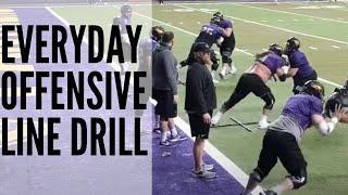 Offensive Line  Everyday Footwork Drills [upl. by Asilehc744]