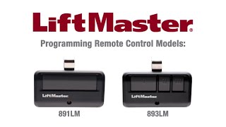 How to Program LiftMasters 891LM and 893LM Remote Controls to a Garage Door Opener [upl. by Anella]