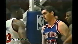 Bill Laimbeer vs Patrick Ewing 1990 Playoffs [upl. by Ssalguod]