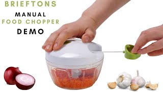 Brieftons Food Chopper Manual Vegetable Chopper Demo [upl. by Mehalek]