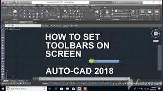 HOW TO SET TOOLBARS ON SCREEN AUTOCAD 2018 [upl. by Aitrop]