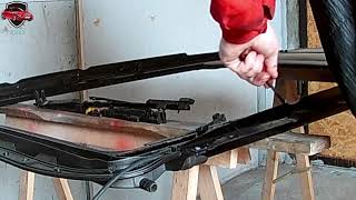 BMW sunroof repair complete sunroof mechanism replacement BMW X5 E70 [upl. by Desiri]