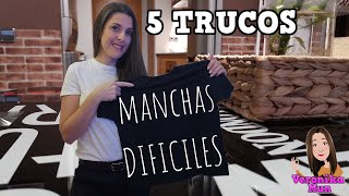 5 TRUCOS PARA QUITAR MANCHAS IMPOSIBLES EN LA ROPA [upl. by Allare]