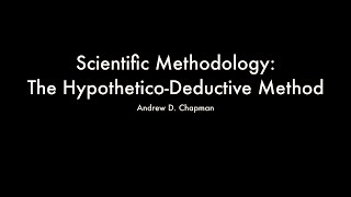 Scientific Methodology The HypotheticoDeductive Method [upl. by Lorianne685]