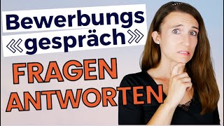 Deutsch lernen Bewerbungsgespräch │ Wichtige Fragen und Antworten │ Deutsch sprechen B2 C1 C2 [upl. by Odlamur590]