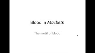 Blood in Macbeth [upl. by Eelyme]