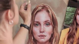 Pastel portrait  the process step by step [upl. by Atterahs]