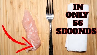 How to Easily Remove the Tendon from Chicken Tenders with a FORK shorts [upl. by Gemmell]