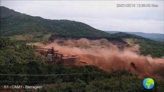 Brumadinho dam collapse footage Brazil [upl. by Inkster]