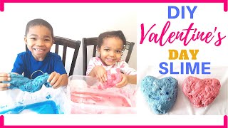 DIY Valentines Day Slime Recipe  Valentines Slime for Kids  How to Make Slime With Glue [upl. by Garrot166]