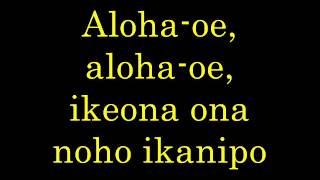 Aloha Oe Lyrics [upl. by Adigun69]